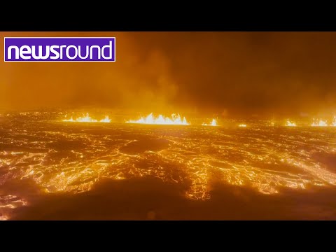 Huge Volcano Erupts in Iceland | Newsround