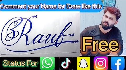 Rauf Name Signature Calligraphy Status | How to Cursive write with cut Marker #rauf @Rauf