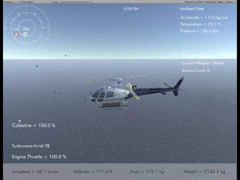 Silantro Unity3D Helicopter Simulator: Weapons Test