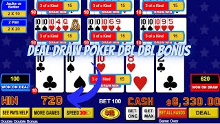 Deal draw poker 10 play max bet double double bonus video poker (not real)
