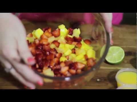 Jamaican Jerk Chicken w/ Fruit Salsa & Cucumber Salad