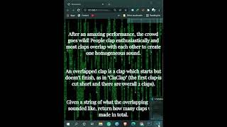 #shorts #Programming #coading #python exercise calculating claps problem writing a python function