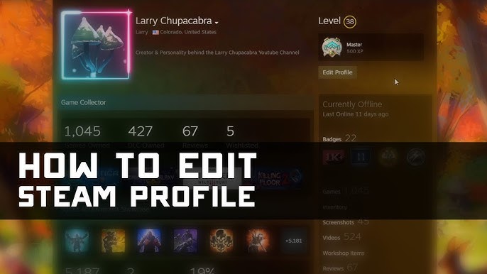 How to see Mini Profile Steam Background –