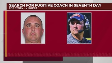 Search for fugitive high school coach enters seventh day