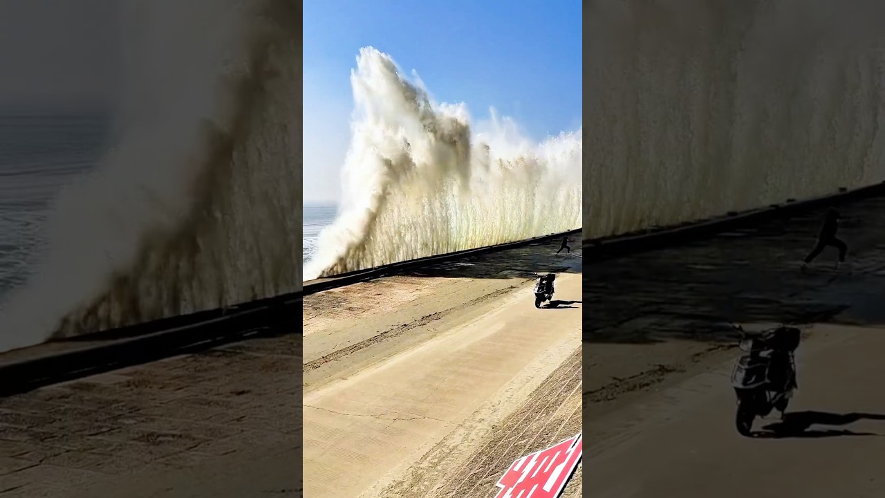 Qiantang River Tide! Too Close for a Photo — Dangerous!