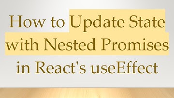 How to Update State with Nested Promises in React