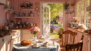 bright spring morning in a cozy farmhouse kitchen | soft vintage oldies for relax, study & sleep