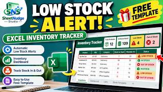 Inventory Tracker in Excel (Free Template) | Automatic Low Stock Alerts