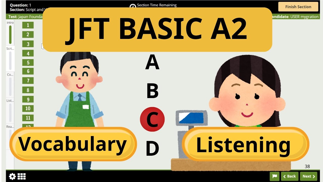 JFT Basic A2 Sample Test With Answers | Listening & Vocabulary #44