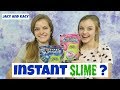 TRYING INSTANT SLIME ~ Galactic vs Pink Shimmer ~ Jacy and Kacy