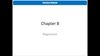 Chapter 8: Regression