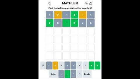 First time trying Mathler