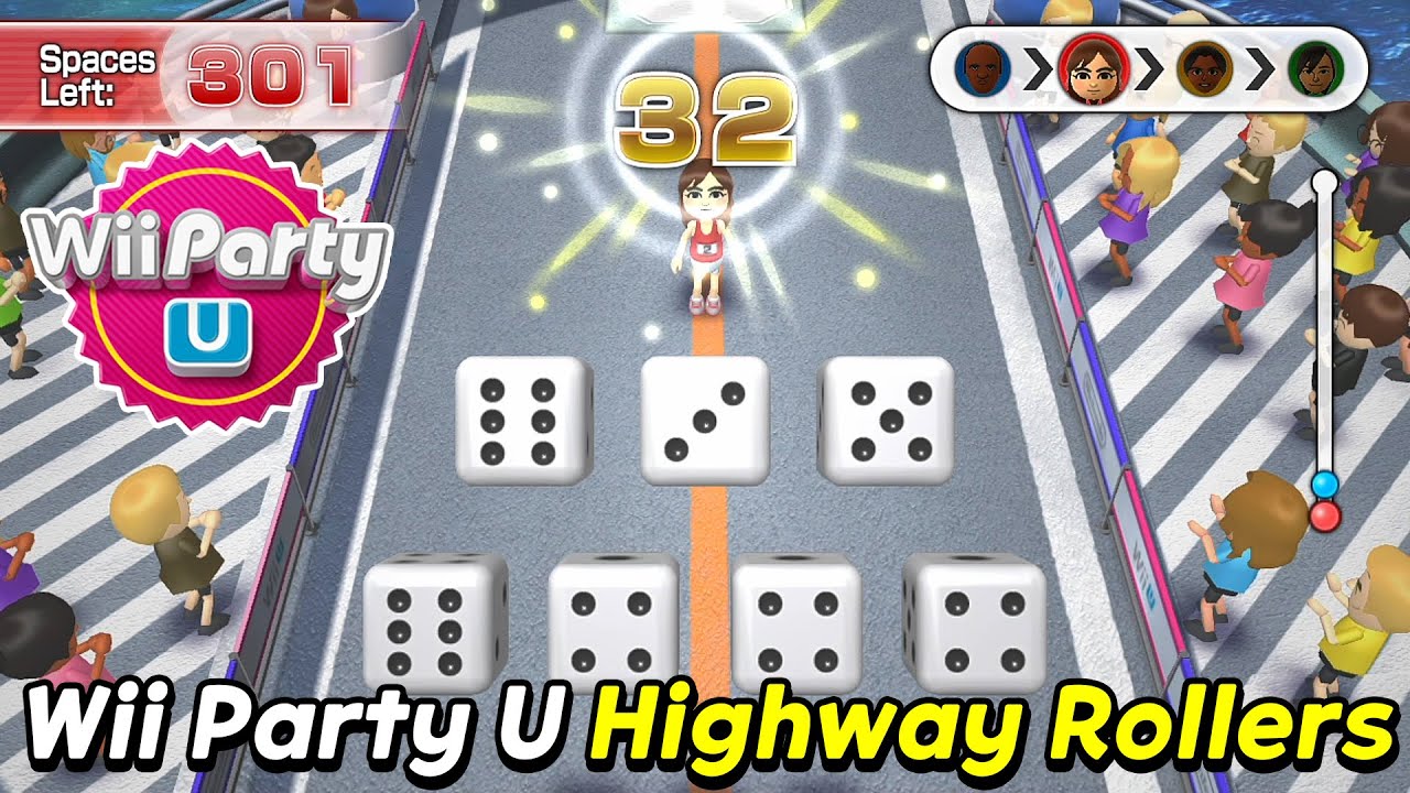 Wii Party U Highway Rollers Gameplay Eduardo Vs Marit Vs Akira Vs Paula | AlexGamingTV