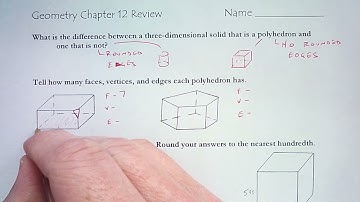 Polyhedron, Faces, Vertices, Edges (Geometry Ch 12 Rev pt 1)