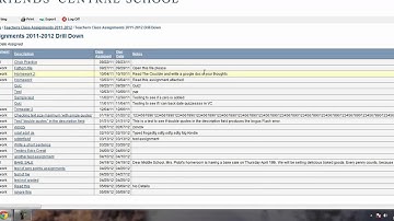How to find class assignments from the 2011-2012 school year in Veracross