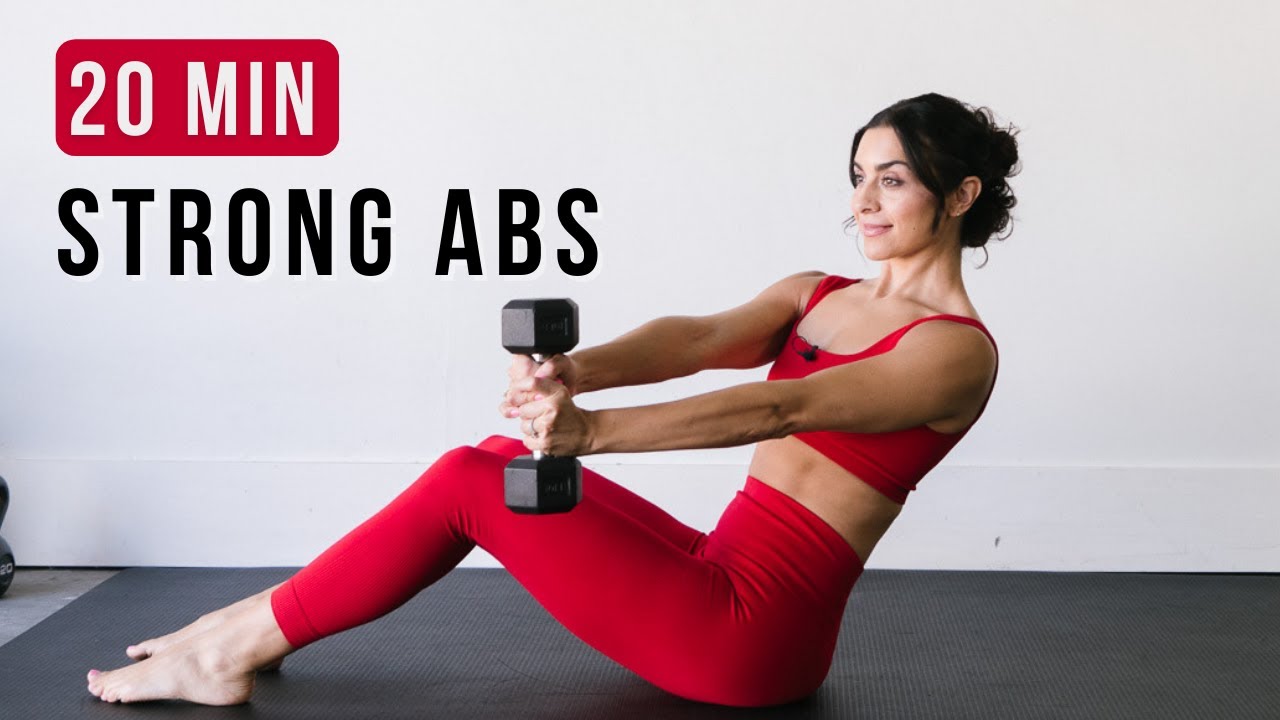 20 MIN STRONG ABS | Build Core Strength at Home (Dumbbell Only) - YouTube