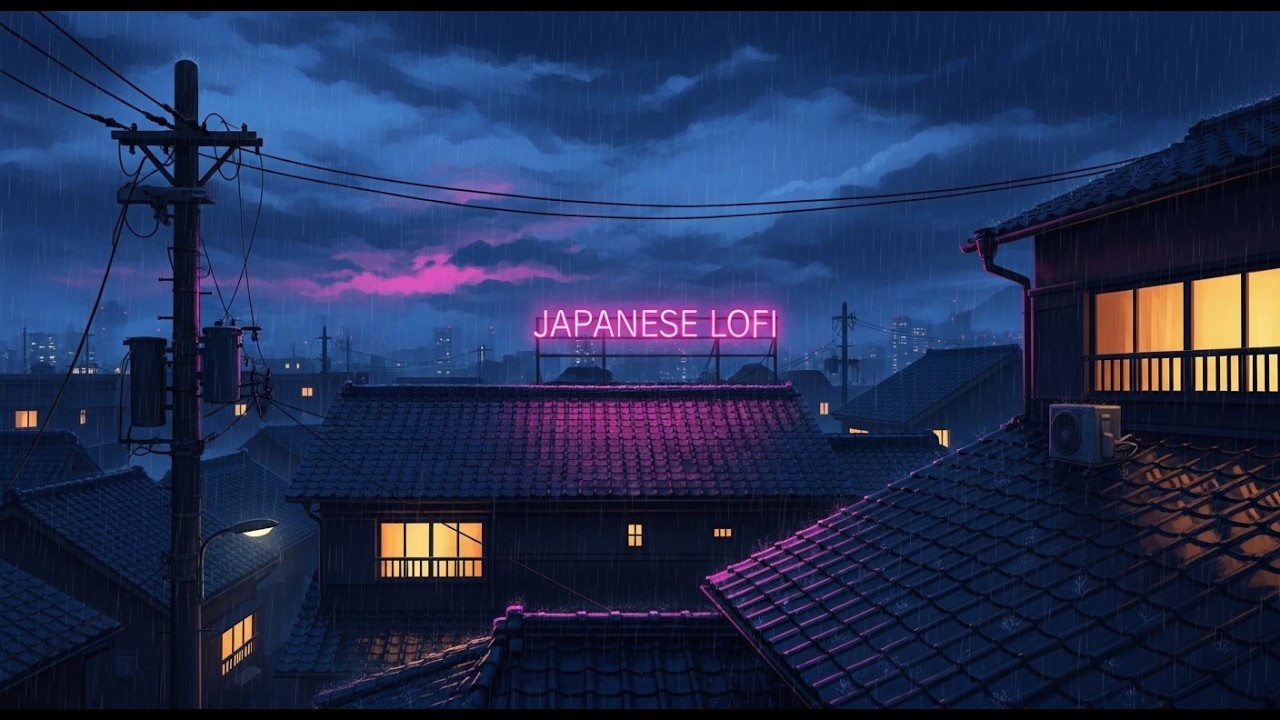 80s & 90s Lofi Hip Hop 🎶 Nostalgic Japanese Old Town 🌆 Rainy Night Study Mix