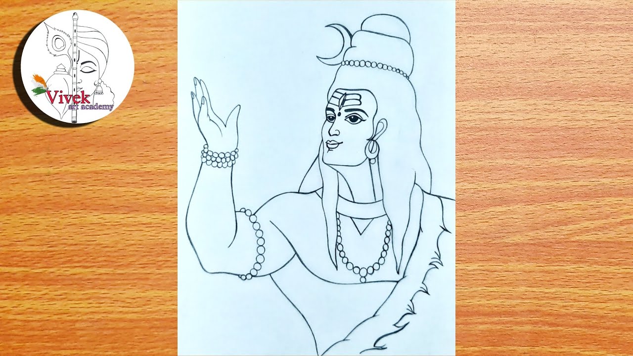 Slowly Pencil drawing of lord Bholenath / Lord Shiva / Bholenath drawing  step by step - YouTube