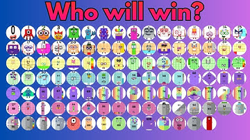 All 110 Numberblocks Marble Race in Algodoo | Who Will Win? Round 7