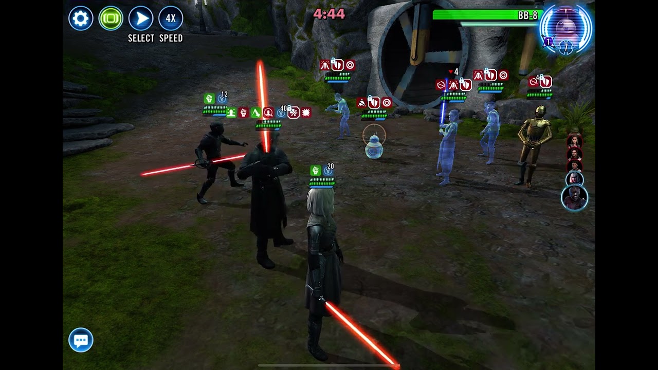 SWGOH, Grand Arena: Mercenary (Baylan Skoll 2 Omicrons) vs Resistance 