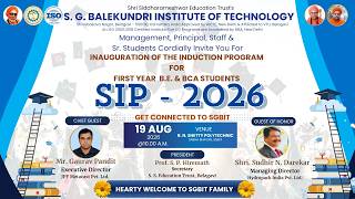 SIP 2026, Inauguration of the Induction Program - Get Connected to SGBIT