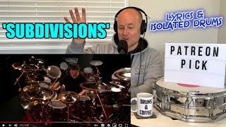 Drum Teacher Analysis: NEIL PEART | Rush - 'Subdivisions' (Drum Cam) | Lyrics & Isolated Drums