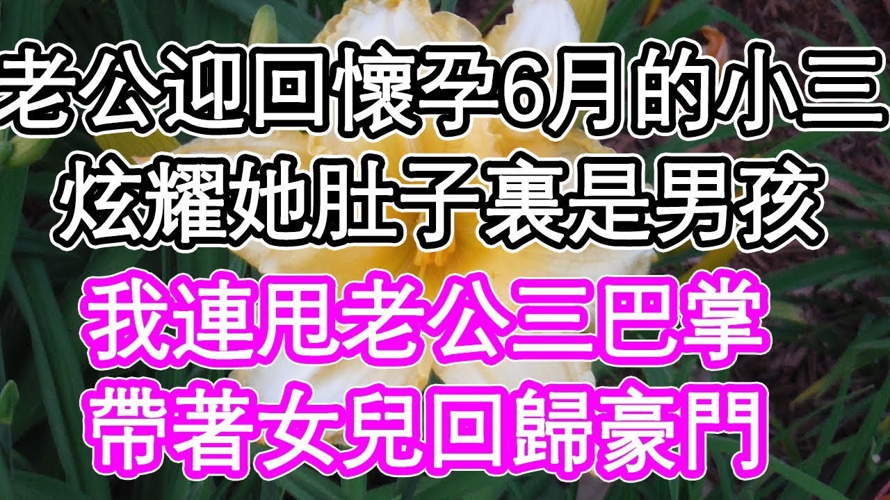 老公帶回懷孕6月小三，還炫耀她肚裡是男孩，我連甩他3巴掌，帶著女兒回歸豪門