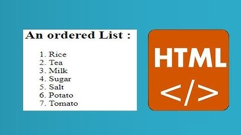 How to make ordered list in html using notepad