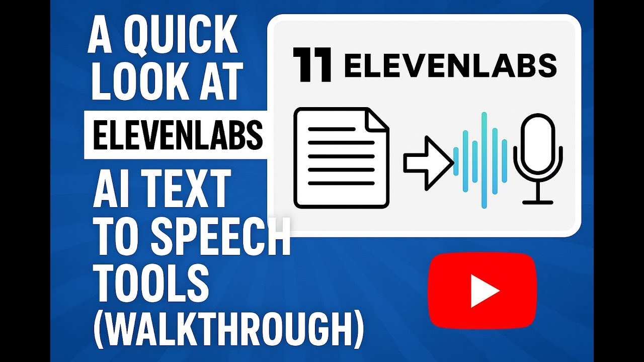 A Quick Look At ElevenLabs AI Text To Speech Tools (Walkthrough) - YouTube