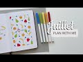 Plan with me  juillet 2023 bullet journal  fruits 