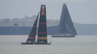 Luna Rossa foiling at course A
