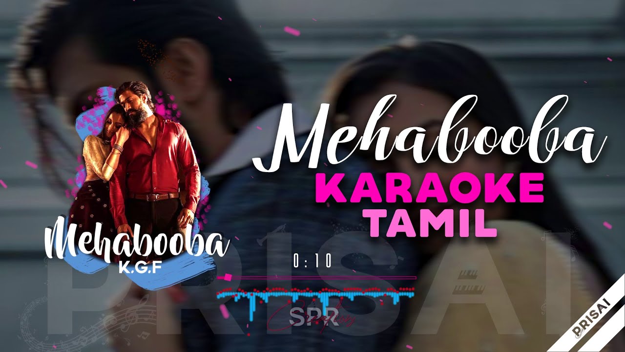 Mehabooba ️‍🔥 Tamil Karaoke with Lyrics Rocking Star Yash Ravi