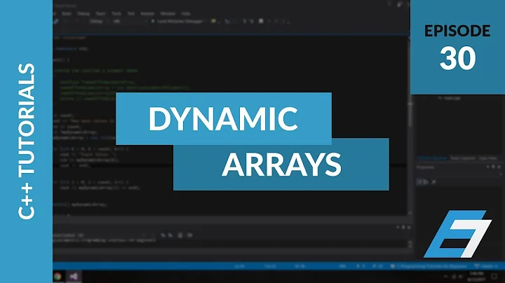 C++ Programming Tutorials - 30 - C++ Dynamic Arrays - Eric Liang