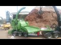 PTH 1400/1000 Pezzolato drum wood chipper, CATERPILLAR 1150 Hp motor, during testing before delivery