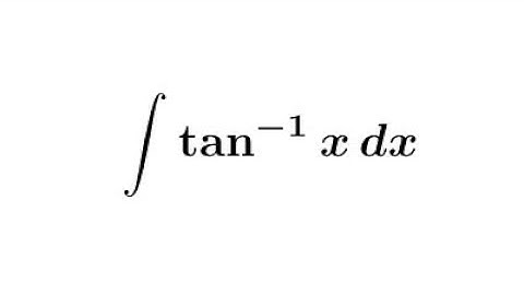 Integral of inverse tan x || Integration by parts