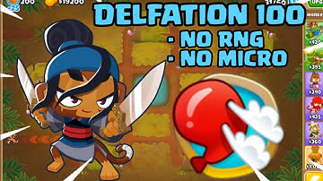HOW TO BEAT DEFLATION ROUND 100 EASY + NO MICRO, NO RNG | Bloons TD 6 Tutorial