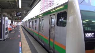 E233系E55編成+E231系K29編成 解結作業・留置線(E55編成)へ　籠原にて