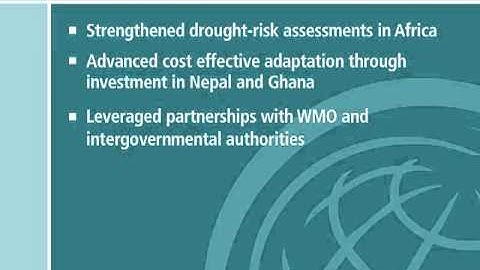 Strengthening Weather and Climate Information and Decision-Support Systems (WCIDS)