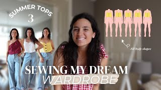 Sewing 3 easy Summer Tops | Dream Wardrobe | All Body Shapes