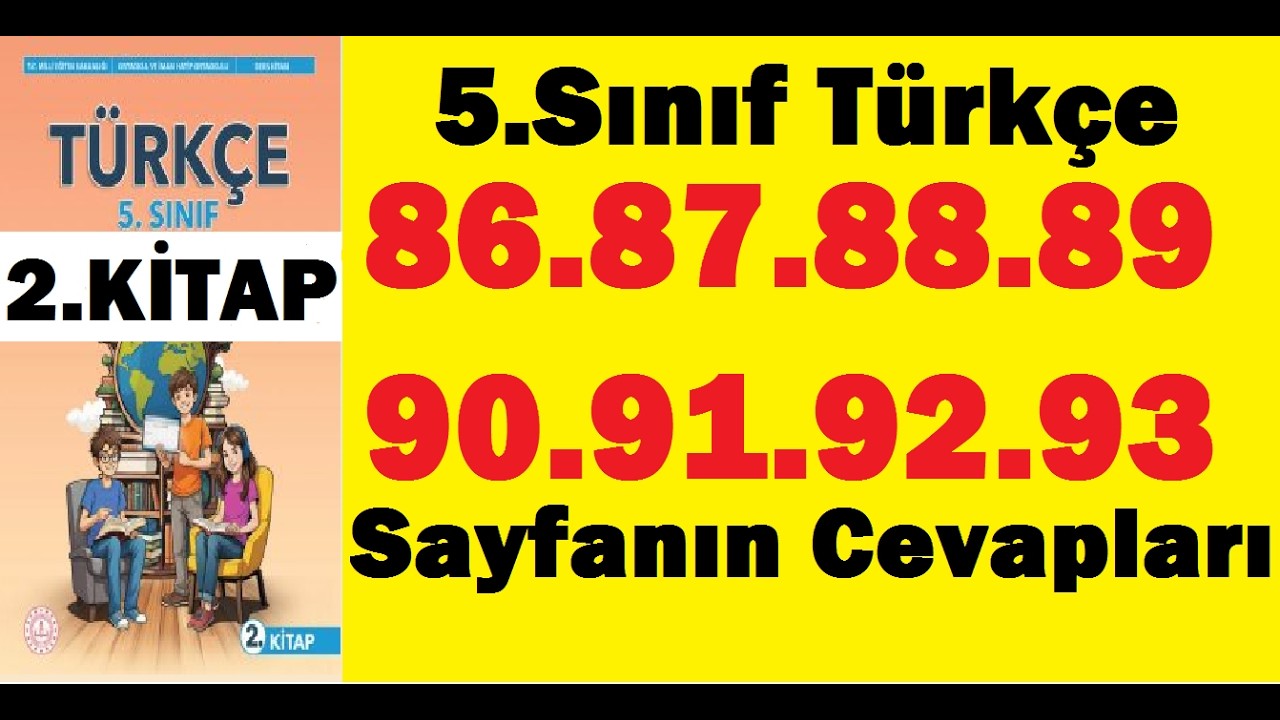 5.sınıf türkçe 2.kitap sayfa 86 87 88 89 90 91 92 93 cevapları pdf çözümleri meb yayınları