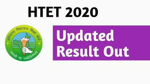 HTET 2020 Updated Result Out