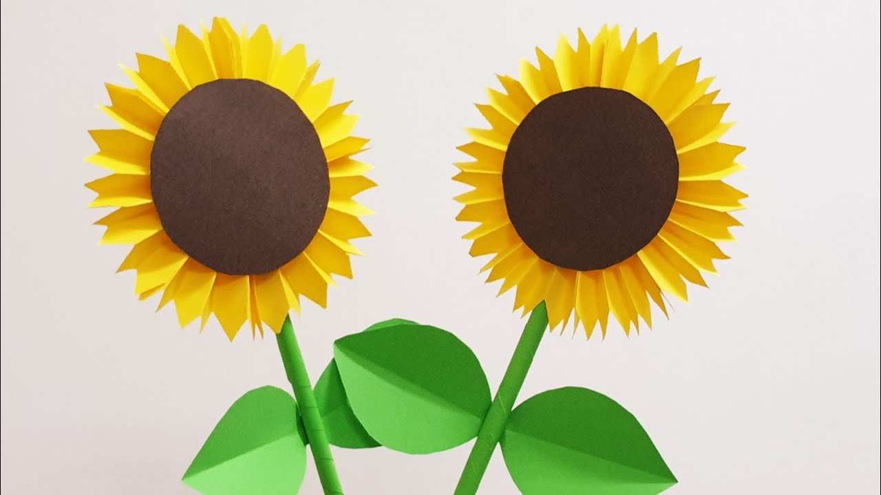 diy-very-easy-paper-sunflower-paper-flowers-youtube