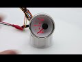 2 "52mm Marine 0-190ohm Trim Gauge Up Down Gauge IP67 Waterproof  Red LED Trim Mete For 12-24V
