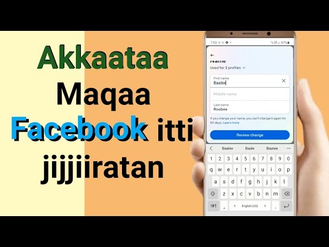 Akkaataa maqaa Facebook itti jijjiiratan How to change Facebook Name  2023 Barnoota Afaan Oromoo