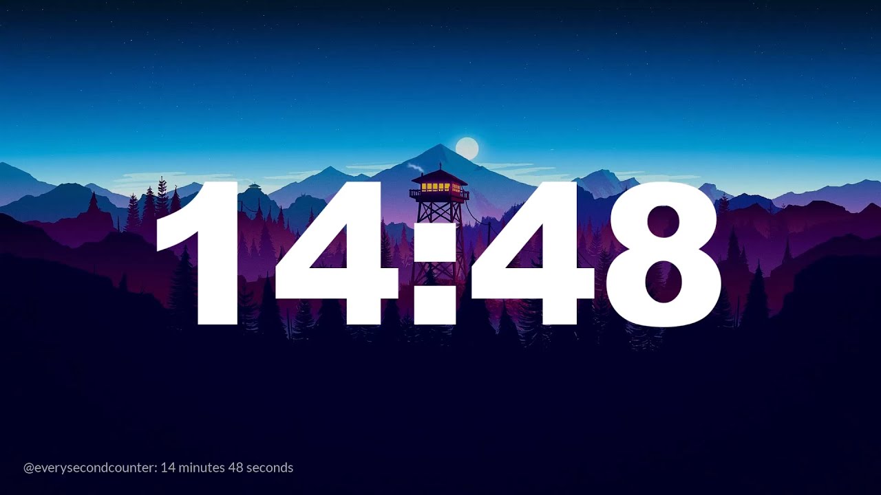 14 minutes 48 seconds [888 secs] clock timer countdown || Alarm Focus || Chill Music
