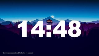 14 minutes 48 seconds [888 secs] clock timer countdown || Alarm Focus || Chill Music