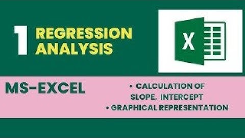 Regression Analysis    Ms Excel    B com