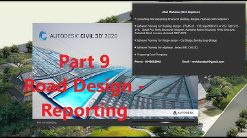 Road Design Part 9  Reporting in Civil 3D Amharic By Abel M