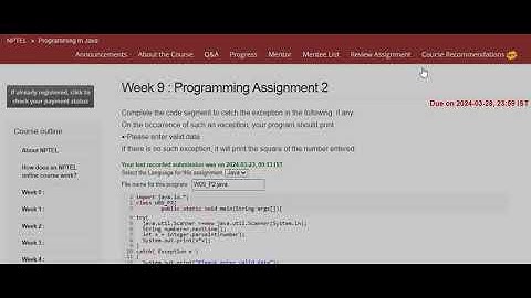 NPTEL Programming In Java Week 9 Programming Assignment 2 Answers l March 2024