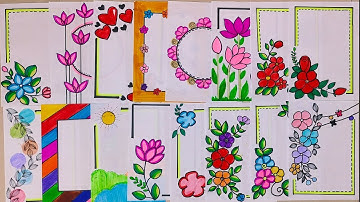 NEW BORDER DESIGNS / PROJECT WORK DESIGNS/ PROJECT DESIGN/FRONT PAGE/ BONDHU KHATA/PORTFOLIO DESIGNS